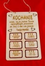 Walentynki Bon dla Niej dla Niego personalizowane