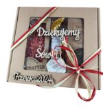 Zestaw prezentowy czekolada herbata konfiturka z dedykacją