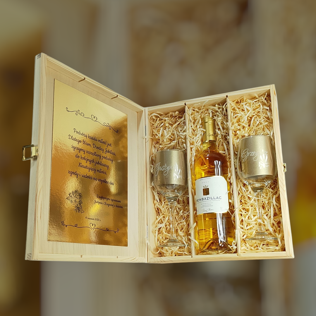 Pudełko na wino podziękowania prezent